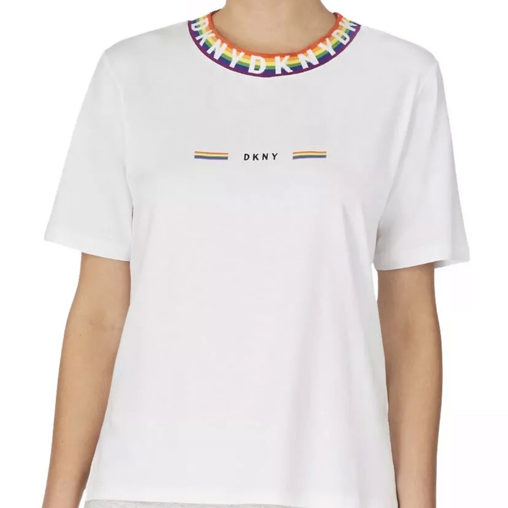 DKNY Women’s Pride Rainbow Short Sleeve Pajama Top